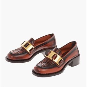 Prada 40mm Leather Chain Loafers